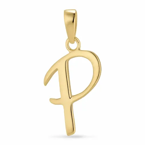 letter p hanger in verguld sterlingzilver