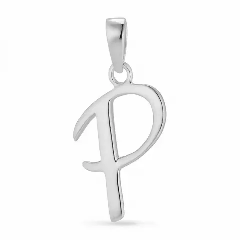 letter p hanger in zilver