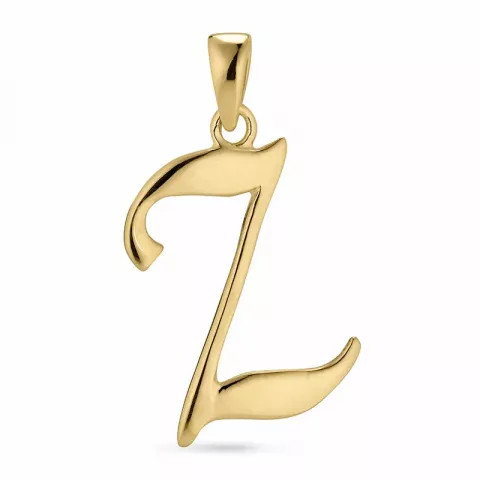 letter Z hanger in verguld sterlingzilver