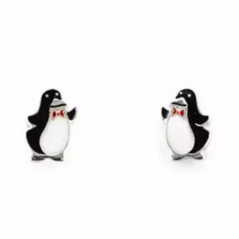 pinguin oorsteker in zilver