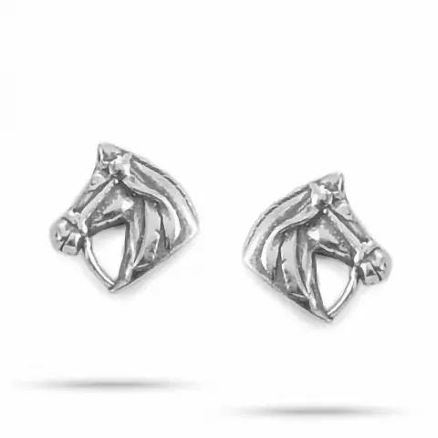 paarden oorsteker in zilver