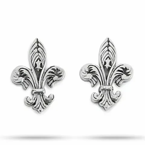 fleur de lis oorsteker in zilver