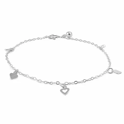 hart armband in zilver met hartjes hanger in zilver