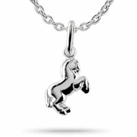 Klein paarden ketting in zilver met hanger in zilver