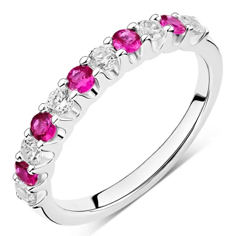 rode mémoire ring in zilver