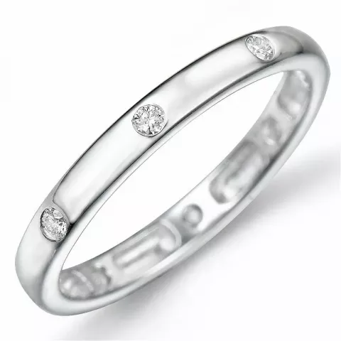 diamant ring in 9 karaat witgoud 0,12 ct