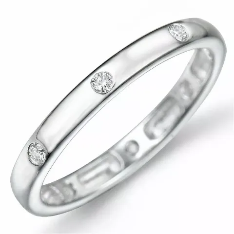 diamant ring in 9 karaat witgoud 0,12 ct