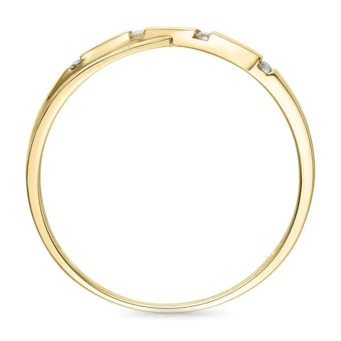 abstract diamant ring in 9 karaat goud 0,03 ct