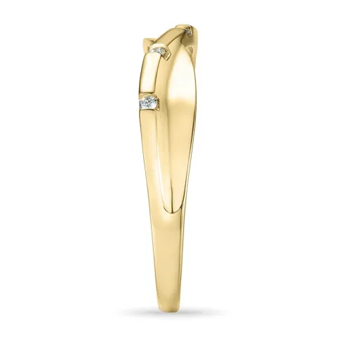 abstract diamant ring in 9 karaat goud 0,03 ct