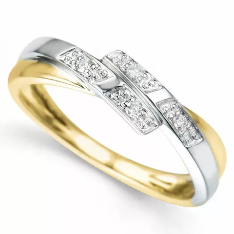 testsieraad diamant gouden ring in 9 karaat goud 0,03 ct