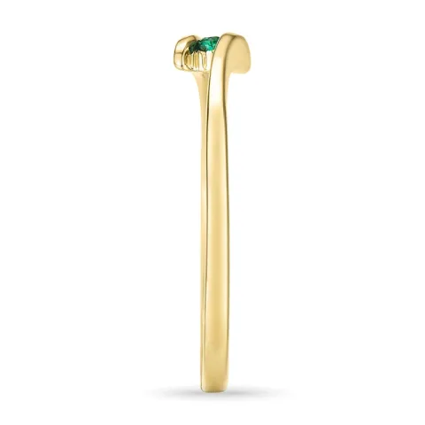 Smaragd ring in 9 karaat goud 0,02 ct