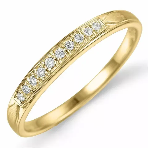 Diamant ring in 9 karaat goud 0,07 ct