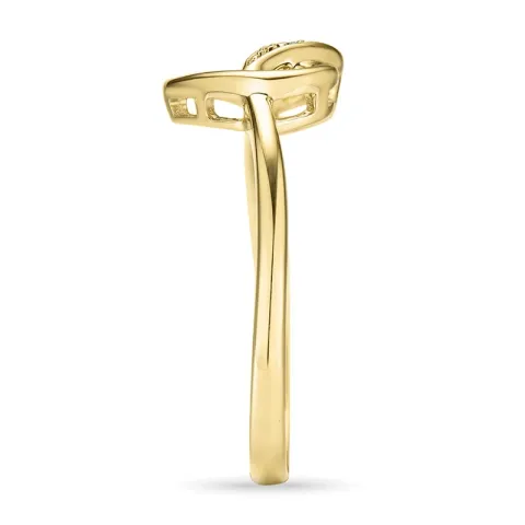hart diamant ring in 9 karaat goud 0,008 ct