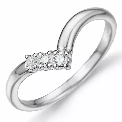 diamant ring in 9 karaat witgoud 0,12 ct