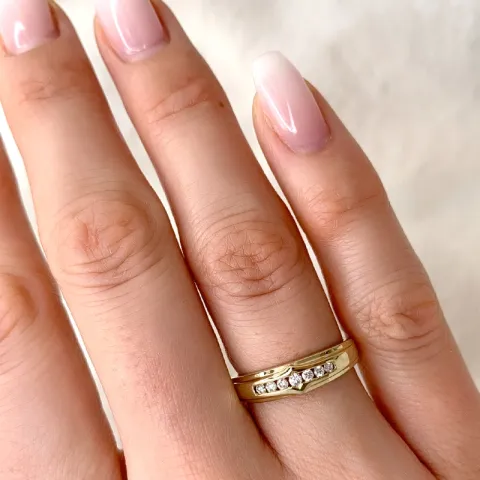 diamant ring in 9 karaat goud 0,11 ct