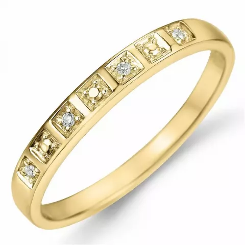 Diamant ring in 9 karaat goud 0,02 ct