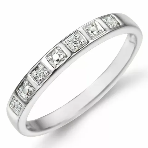 Diamant ring in 9 karaat goud-en witgoud 0,02 ct
