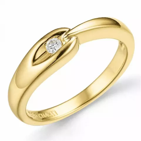 Diamant ring in 9 karaat goud 0,05 ct