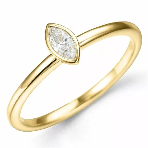 Diamant ring in 9 karaat goud 0,16 ct