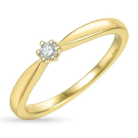 0,05 ct diamant solitaire ring in 9 karaat goud 0,05 ct