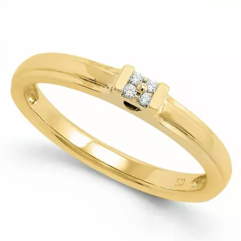 diamant ring in 9 karaat goud 0,02 ct