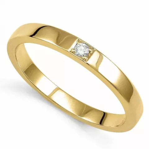 diamant mémoire ring in 9 karaat goud 0,03 ct