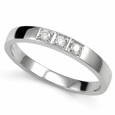 testsieraad diamant mémoire ring in 9 karaat witgoud 0,09 ct