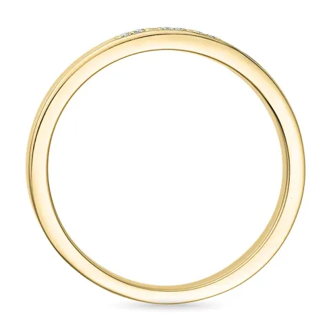 diamant goud mémoire ring in 9 karaat goud 0,09 ct