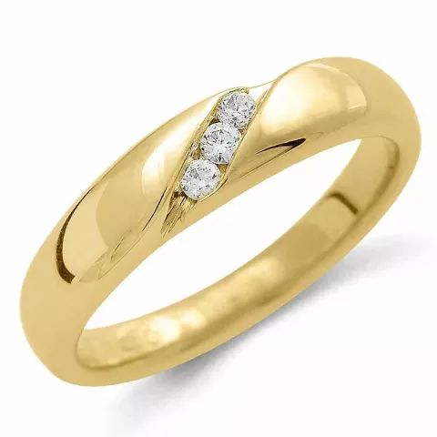 Diamant ring in 9 karaat goud 0,08 ct