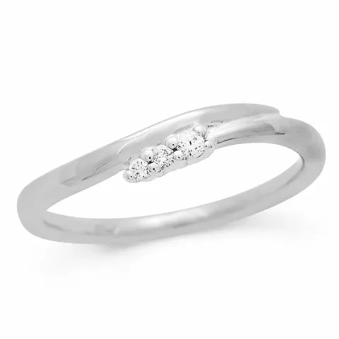 abstract diamant ring in 9 karaat witgoud 0,05 ct