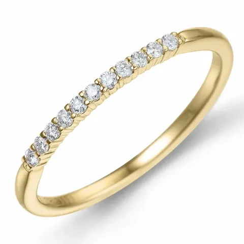 diamant ring in 9 karaat goud 0,10 ct
