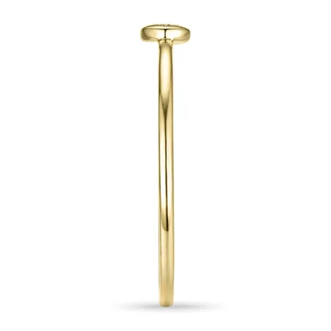 rond diamant ring in 9 karaat goud-en witgoud 0,01 ct