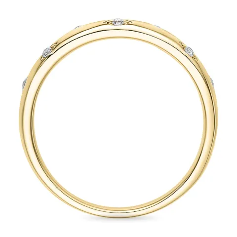 abstract diamant ring in 9 karaat goud 0,09 ct
