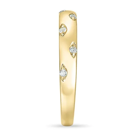 abstract diamant ring in 9 karaat goud 0,09 ct