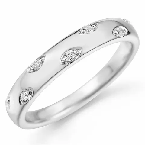 abstract witgoud diamant ring in 9 karaat witgoud 0,09 ct