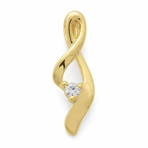 abstract diamant hanger in 9 caraat goud 0,03  ct