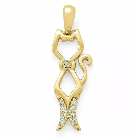 kat diamant hanger in 9 caraat goud 0,04 ct