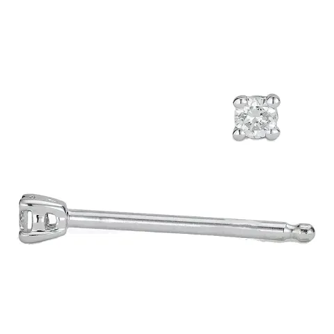 diamant solitaire oorbel in 9 karaat goud met diamant 