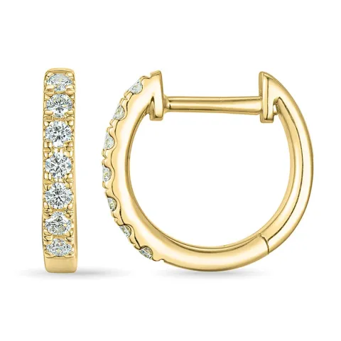 diamant creool in 9 karaat goud met diamant 