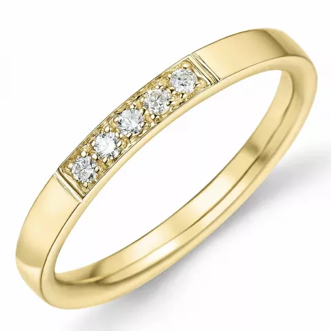Diamant ring in 9 karaat goud 0,09 ct