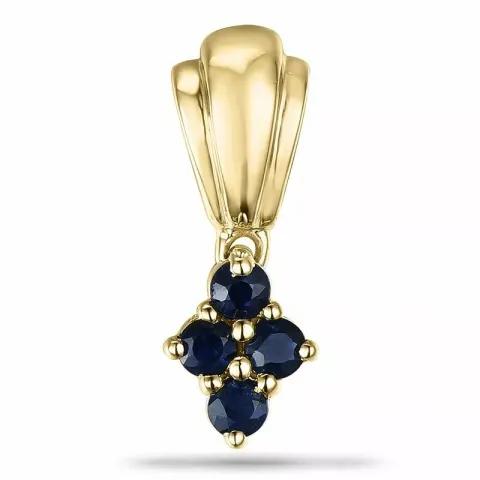 Saffier hanger in 9 caraat goud 0,22 ct