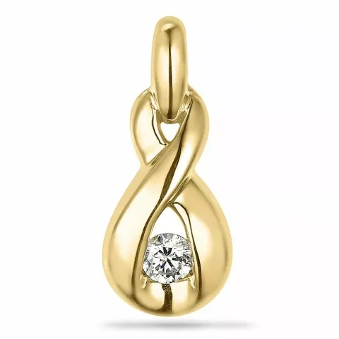 Diamant hanger in 9 caraat goud 0,07 ct
