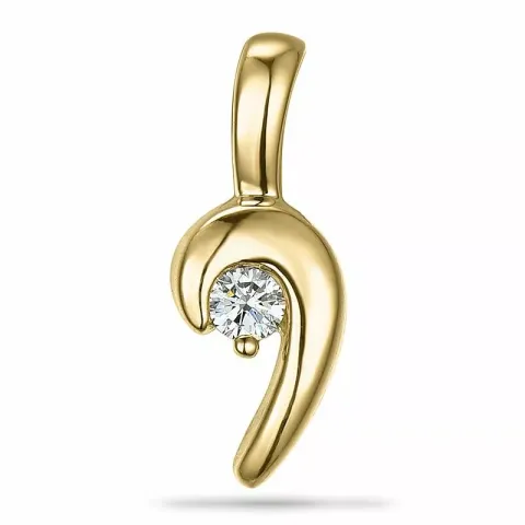 Diamant hanger in 9 caraat goud 0,05 ct