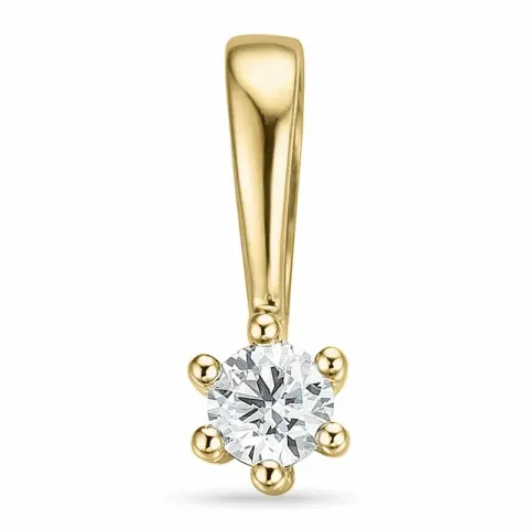 diamant solitaire hanger in 9 caraat goud 0,05 ct
