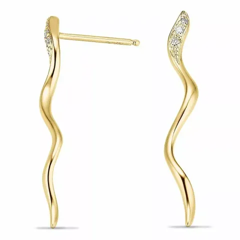 diamant oorbellen in 9 karaat goud met diamant 