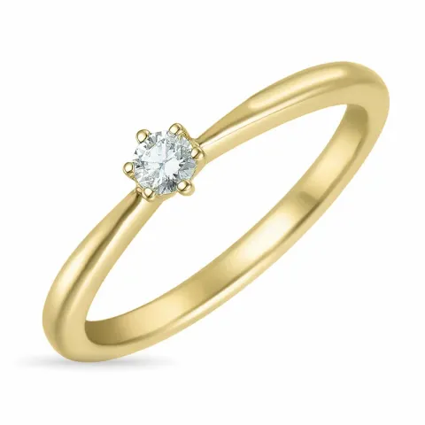 campagne - diamant ring in 14 karaat goud 0,10 ct