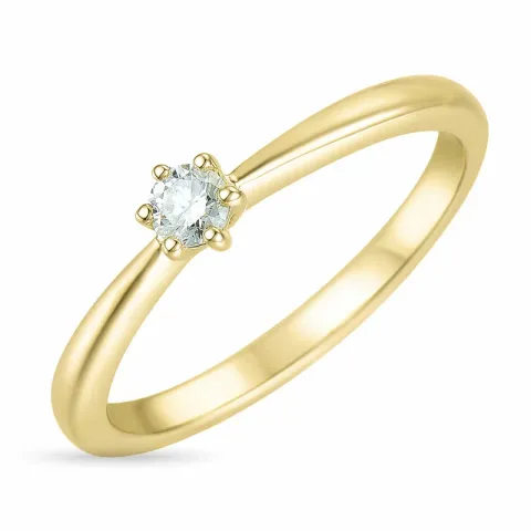 campagne - diamant ring in 14 karaat goud 0,12 ct