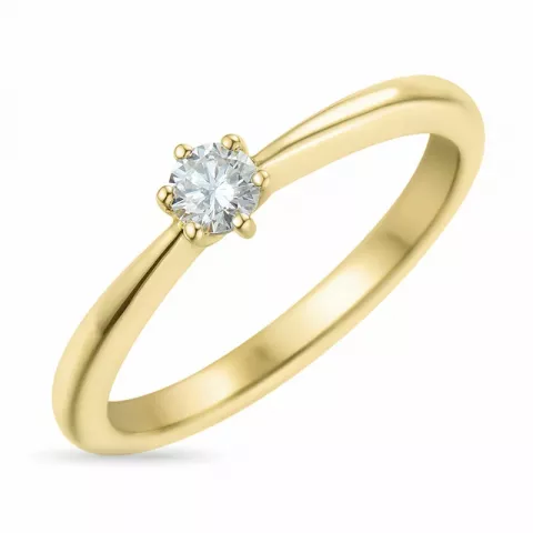 campagne - diamant ring in 14 karaat goud 0,15 ct