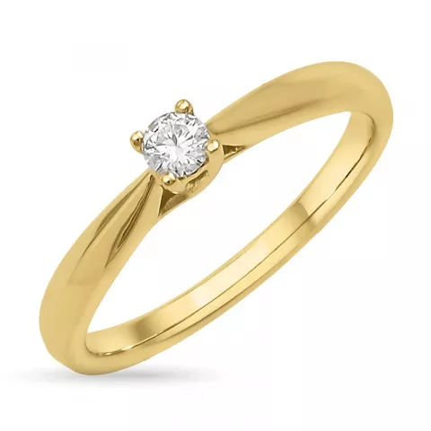 campagne - diamant ring in 14 karaat goud 0,10 ct