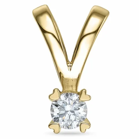 testsieraad 0,15 ct diamant solitaire hanger in 14 caraat goud 0,15 ct